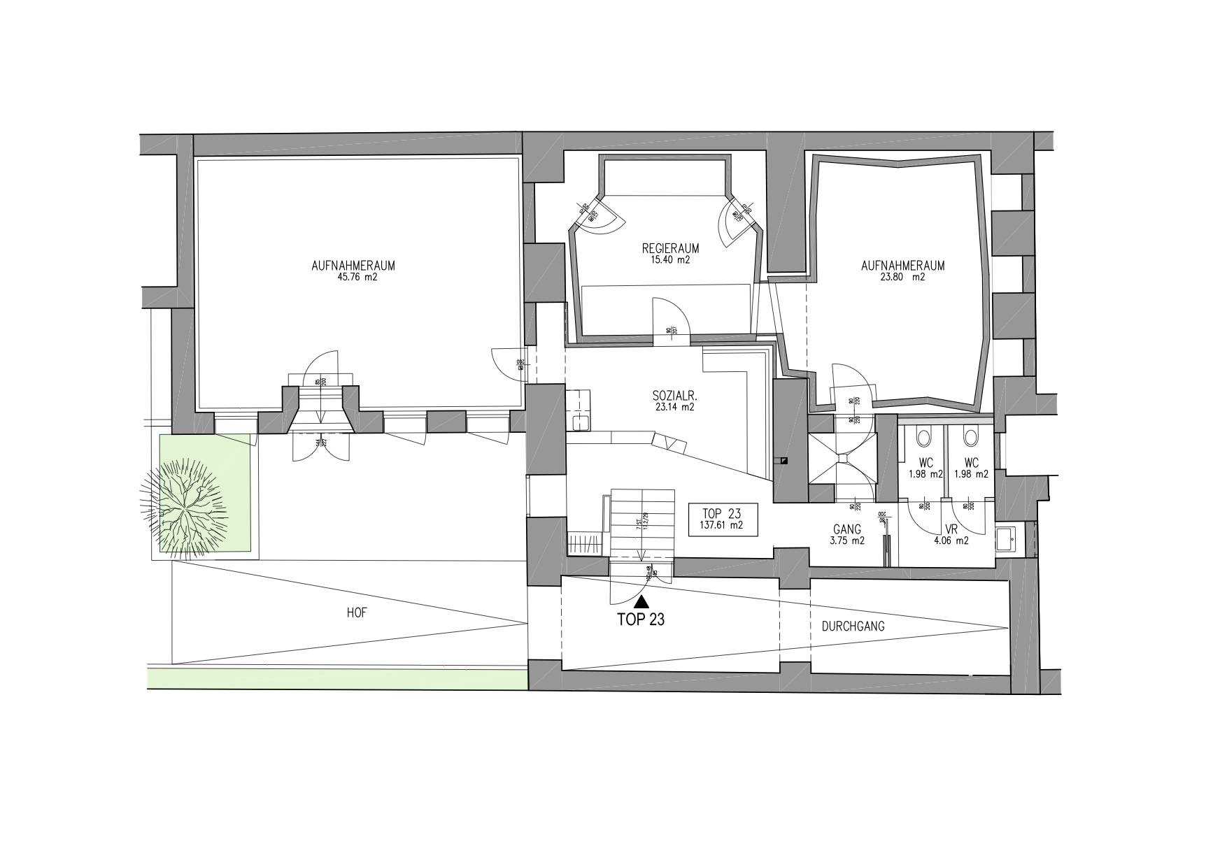 Floorplan of the studio Amann Studios
